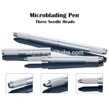 Nova geração três cabeças manual sobrancelha Tattoo Microblading Pen, 3 PINS manual sobrancelha permanente make-up tatuagem caneta